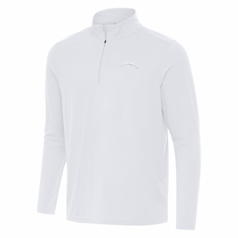 Los Angeles Chargers Antigua Intent Quarter-Zip Jacket - White - NFL