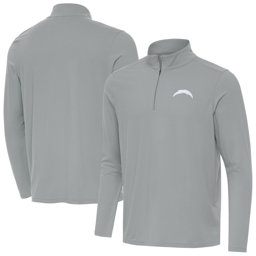Los Angeles Chargers Men's Antigua Intent Quarter-Zip Jacket - Gray - NFL