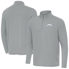 Los Angeles Chargers Men's Antigua Intent Quarter-Zip Jacket - Gray - NFL