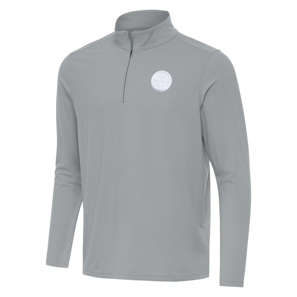 Pittsburgh Steelers Men's Antigua Intent Quarter-Zip Jacket - Gray - NFL