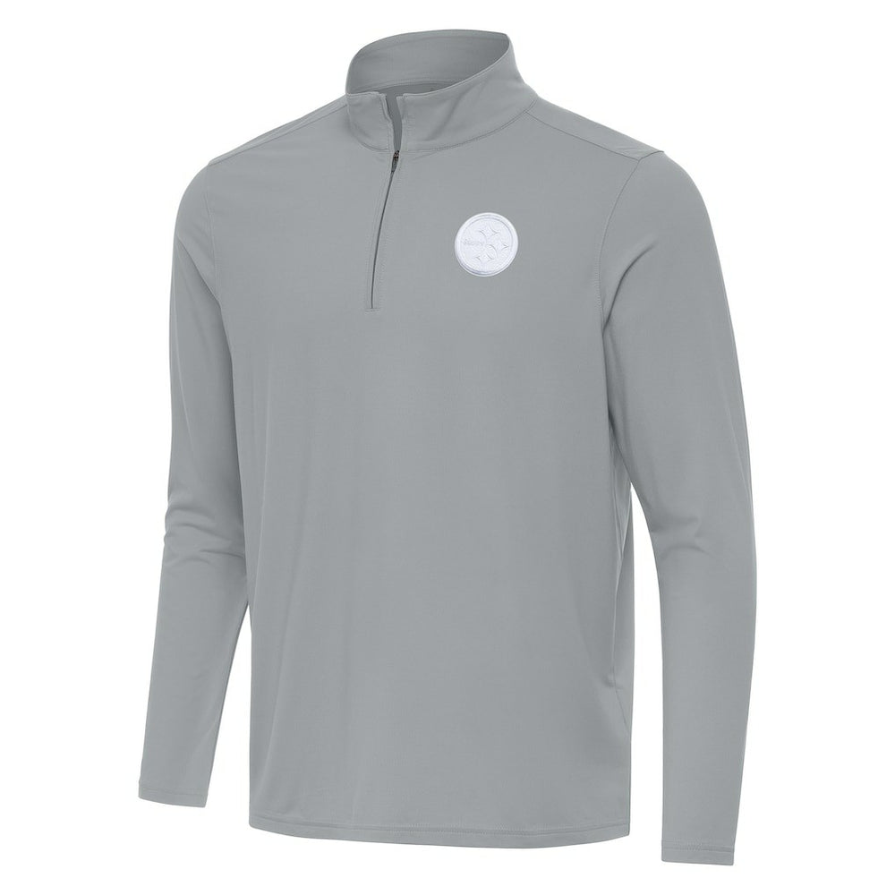 Pittsburgh Steelers Men's Antigua Intent Quarter-Zip Jacket - Gray - NFL