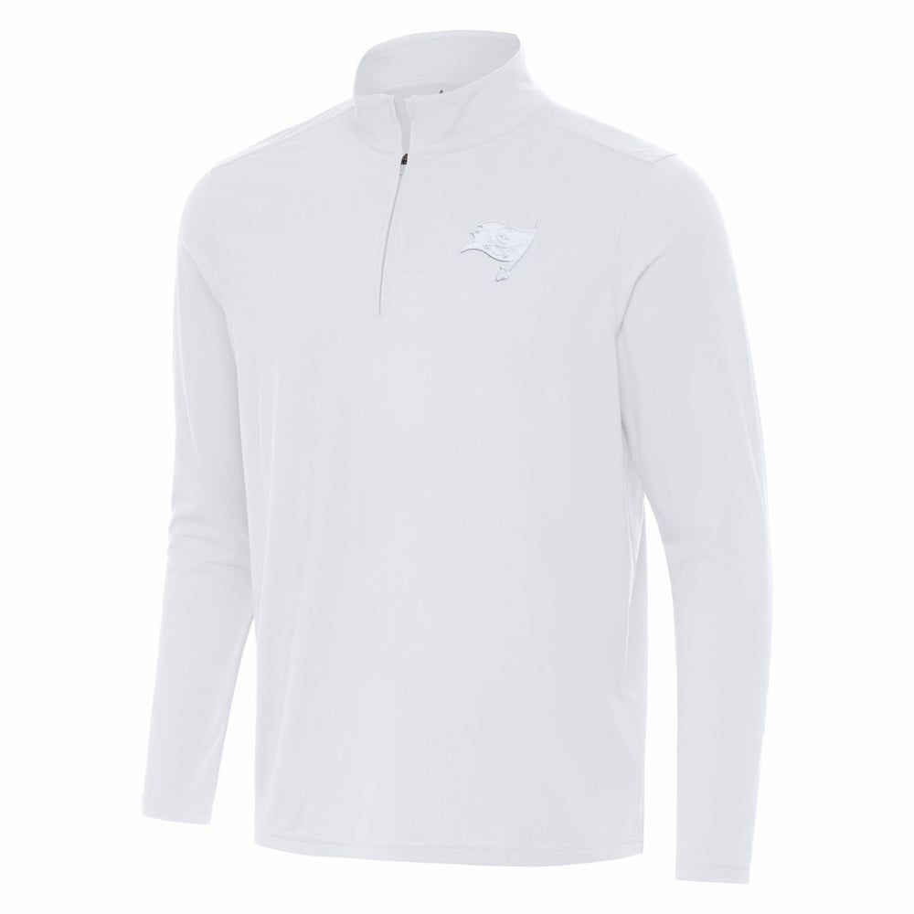 Tampa Bay Buccaneers Antigua Intent Quarter-Zip Jacket - White - NFL
