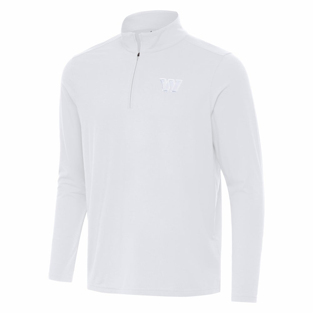 Washington Commanders Antigua Intent Quarter-Zip Jacket - White - NFL
