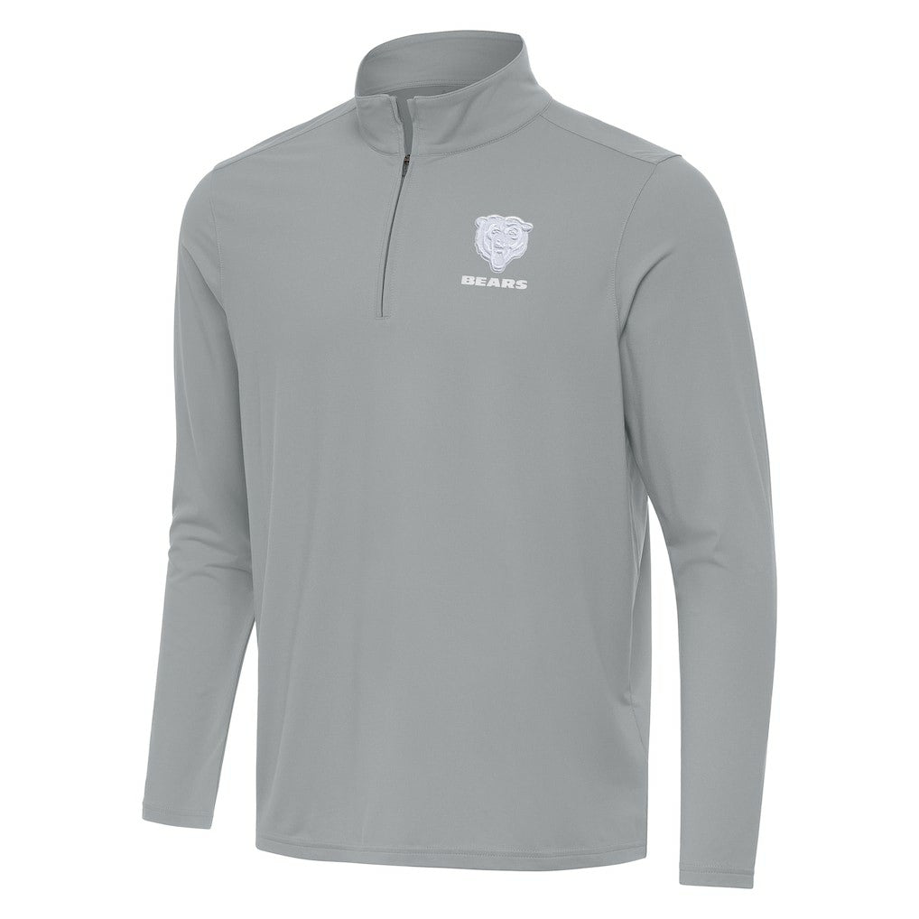 Chicago Bears Men's Antigua Intent Quarter-Zip Jacket - Gray - NFL