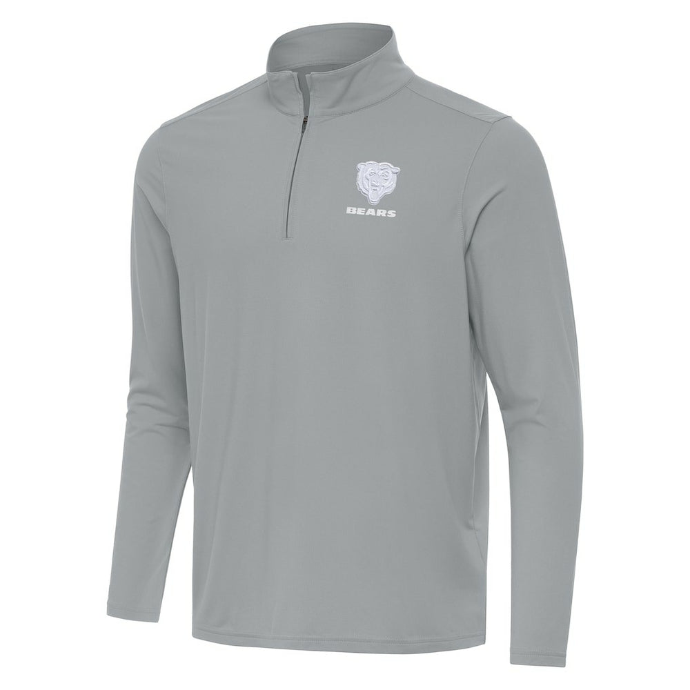 Chicago Bears Men's Antigua Intent Quarter-Zip Jacket - Gray - NFL