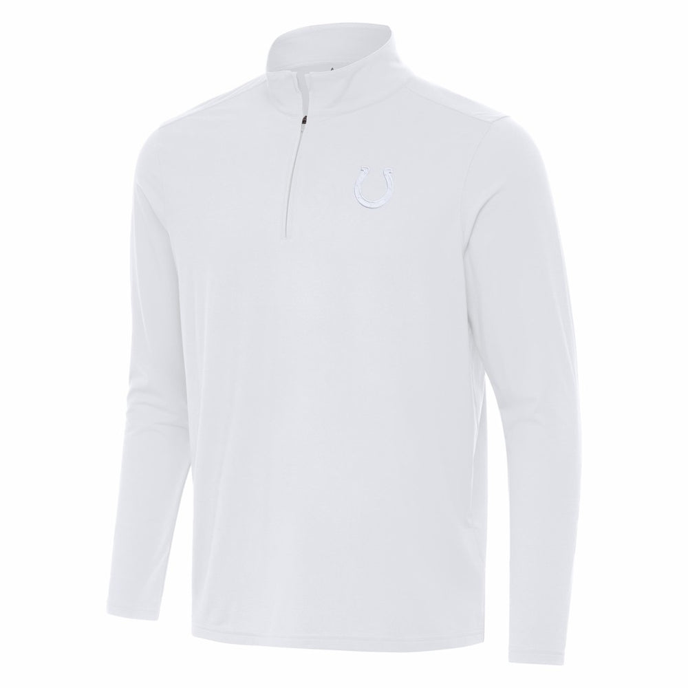 Indianapolis Colts Antigua Intent Quarter-Zip Jacket - White - NFL