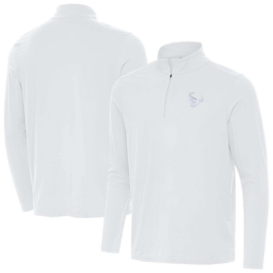 Houston Texans Antigua Intent Quarter-Zip Jacket - White - NFL