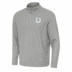 Indianapolis Colts Antigua Subtle Quarter-Zip Jacket - Heather Gray - NFL