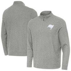 Tampa Bay Buccaneers Antigua Subtle Quarter-Zip Jacket - Heather Gray - NFL