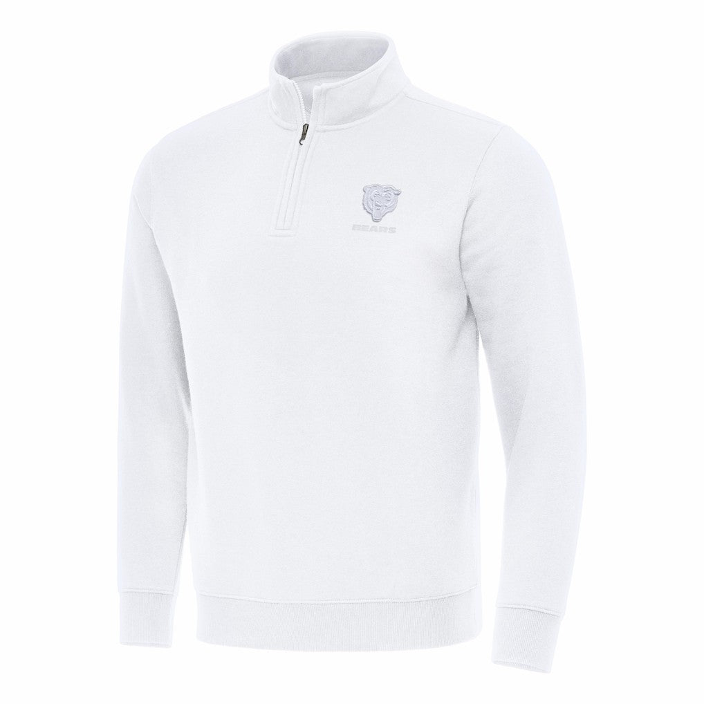 Chicago Bears Antigua Victory Quarter-Zip Top - White - NFL