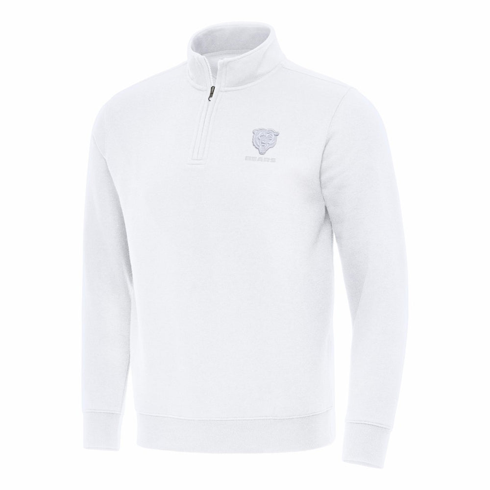 Chicago Bears Antigua Victory Quarter-Zip Top - White - NFL