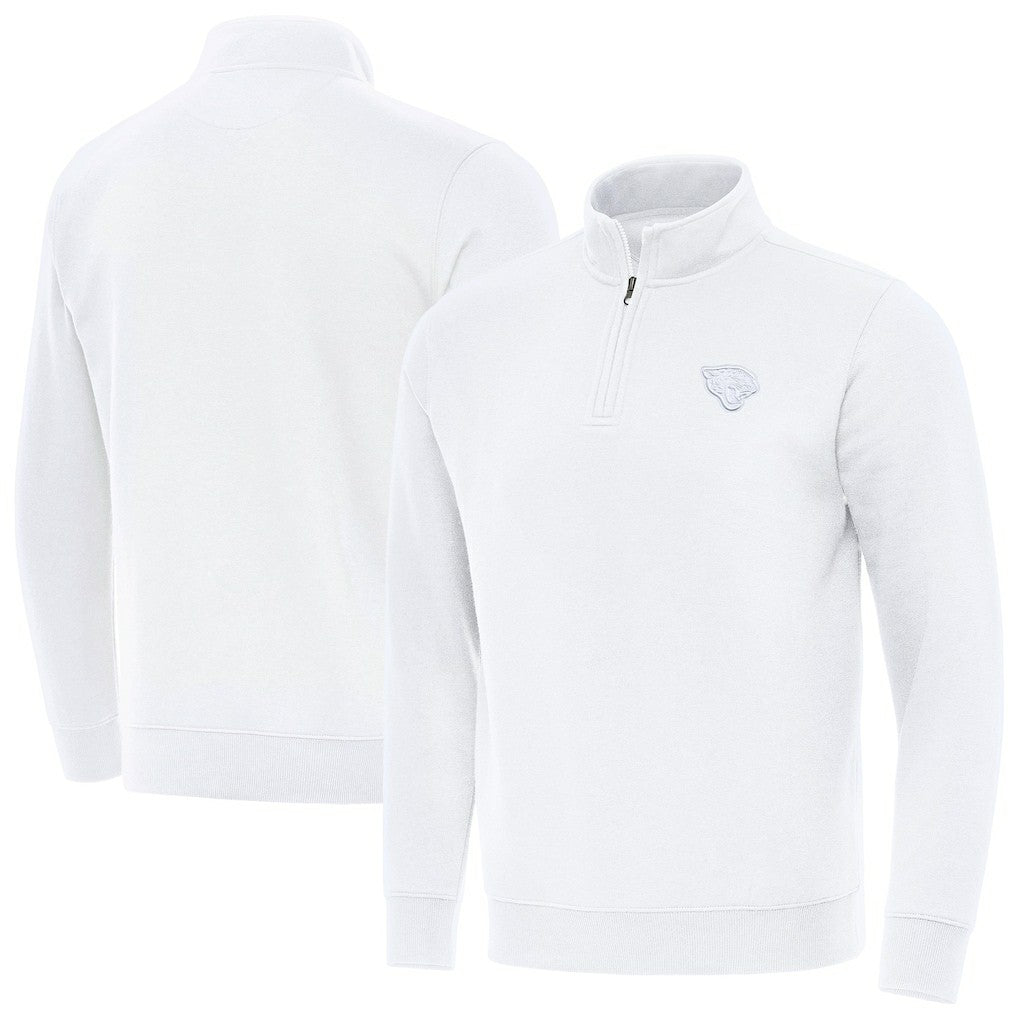 Jacksonville Jaguars Antigua Victory Quarter-Zip Top - White - NFL