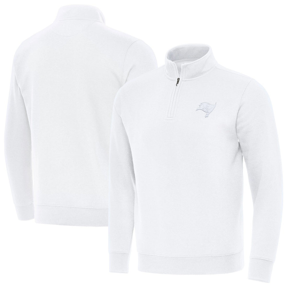 Tampa Bay Buccaneers Antigua Victory Quarter-Zip Top - White - NFL