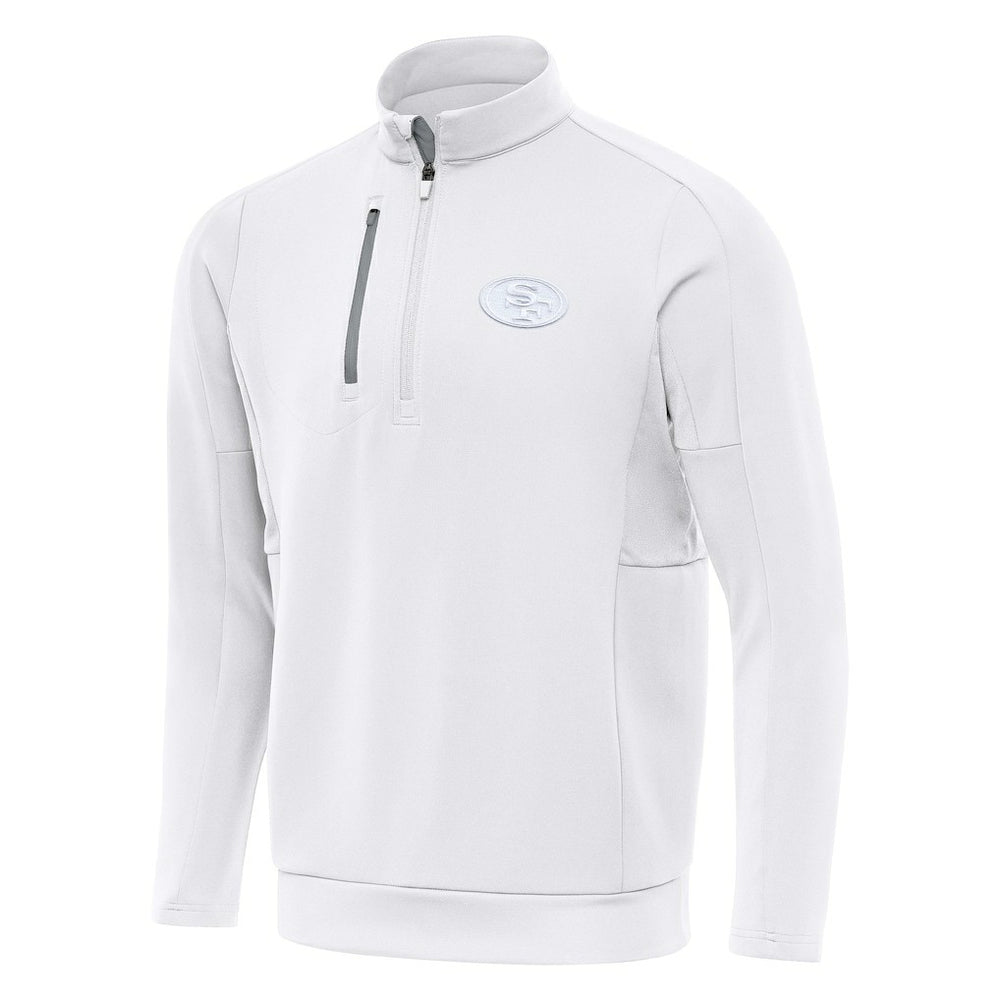 San Francisco 49ers Antigua Generation Quarter-Zip Top - White - NFL