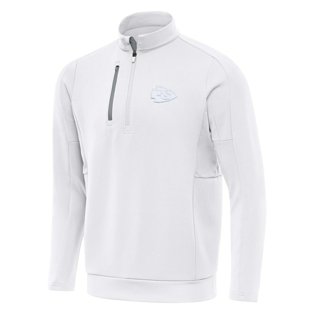 Kansas City Chiefs Antigua Generation Quarter-Zip Top - White - NFL