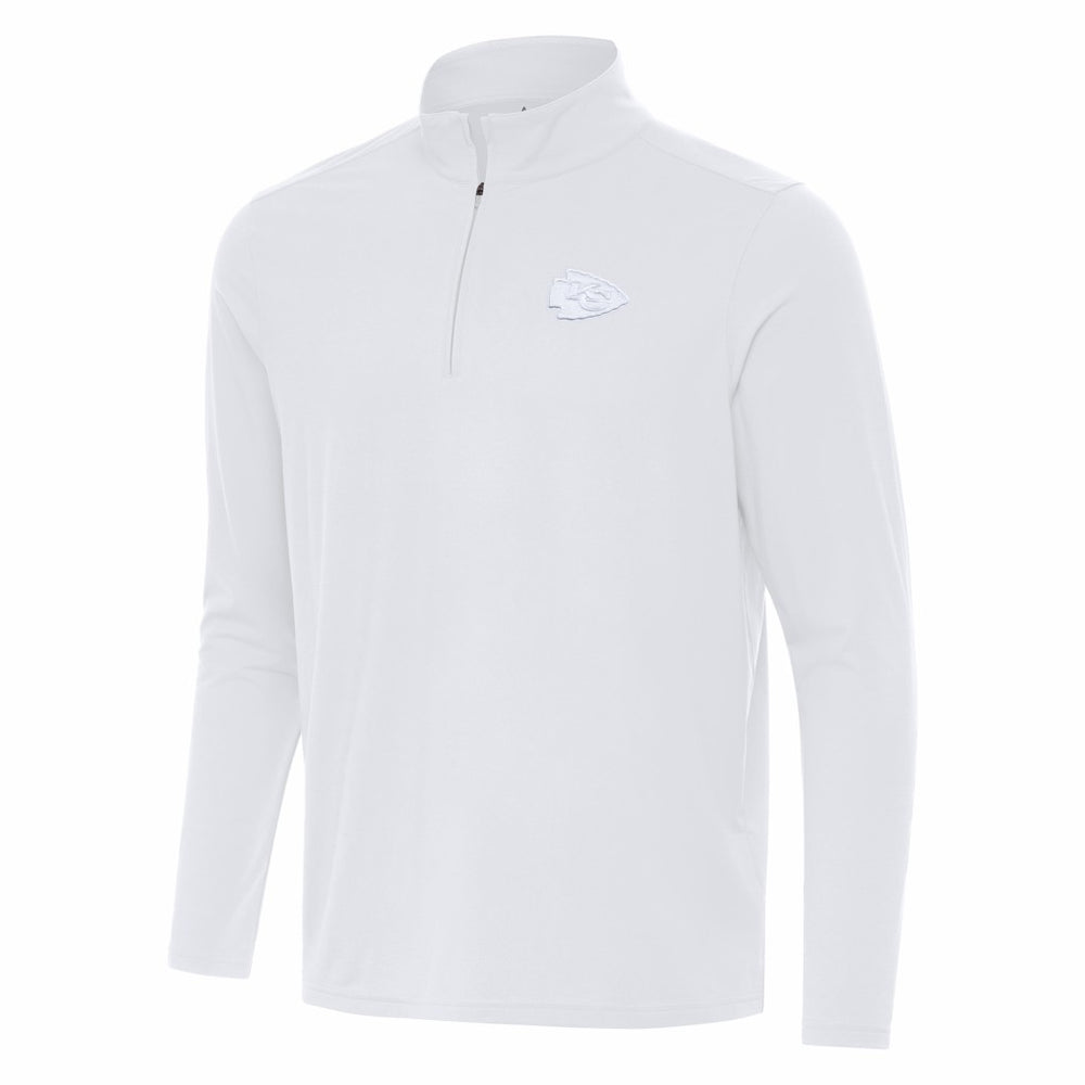Kansas City Chiefs Antigua Intent Quarter-Zip Top - White - NFL