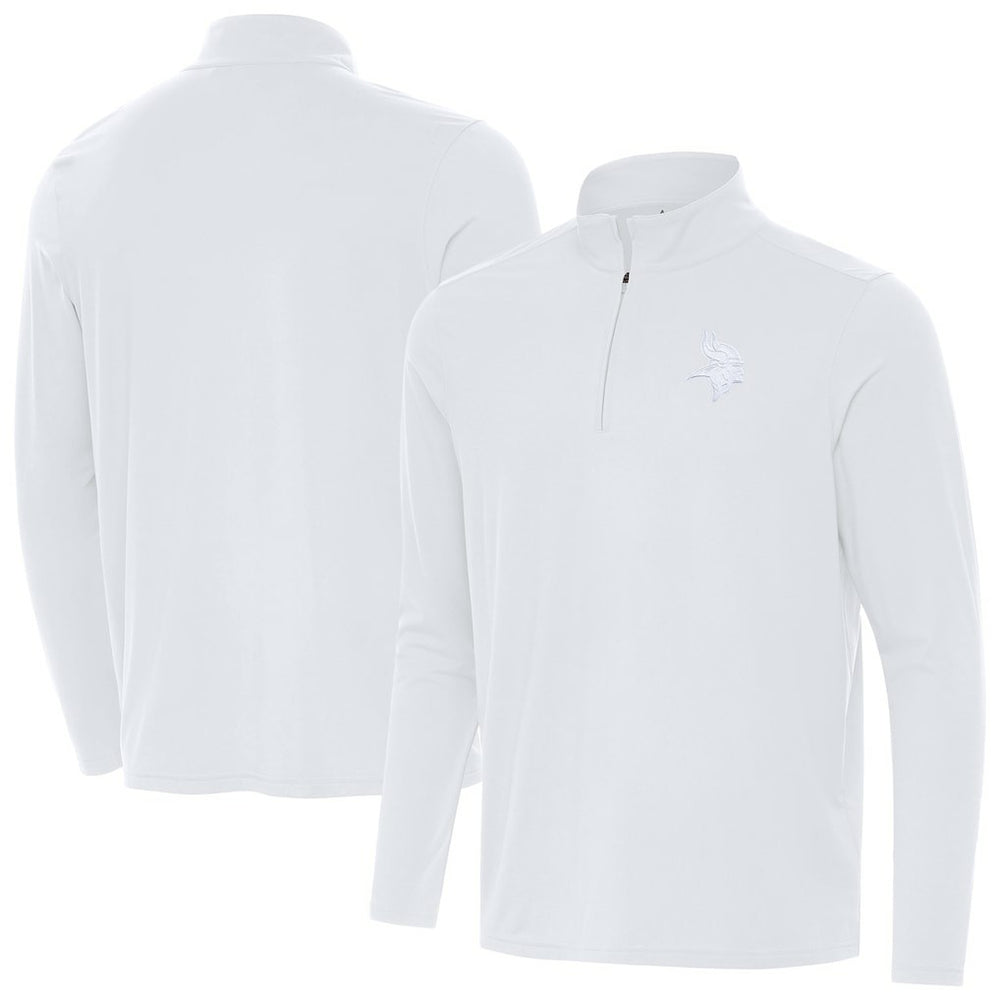 Minnesota Vikings Antigua Intent Quarter-Zip Top - White - NFL