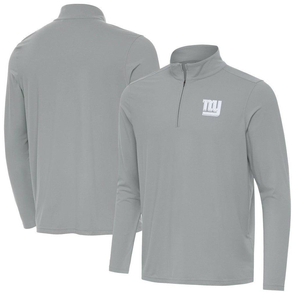 New York Giants Antigua Intent Quarter-Zip Top - Gray - NFL