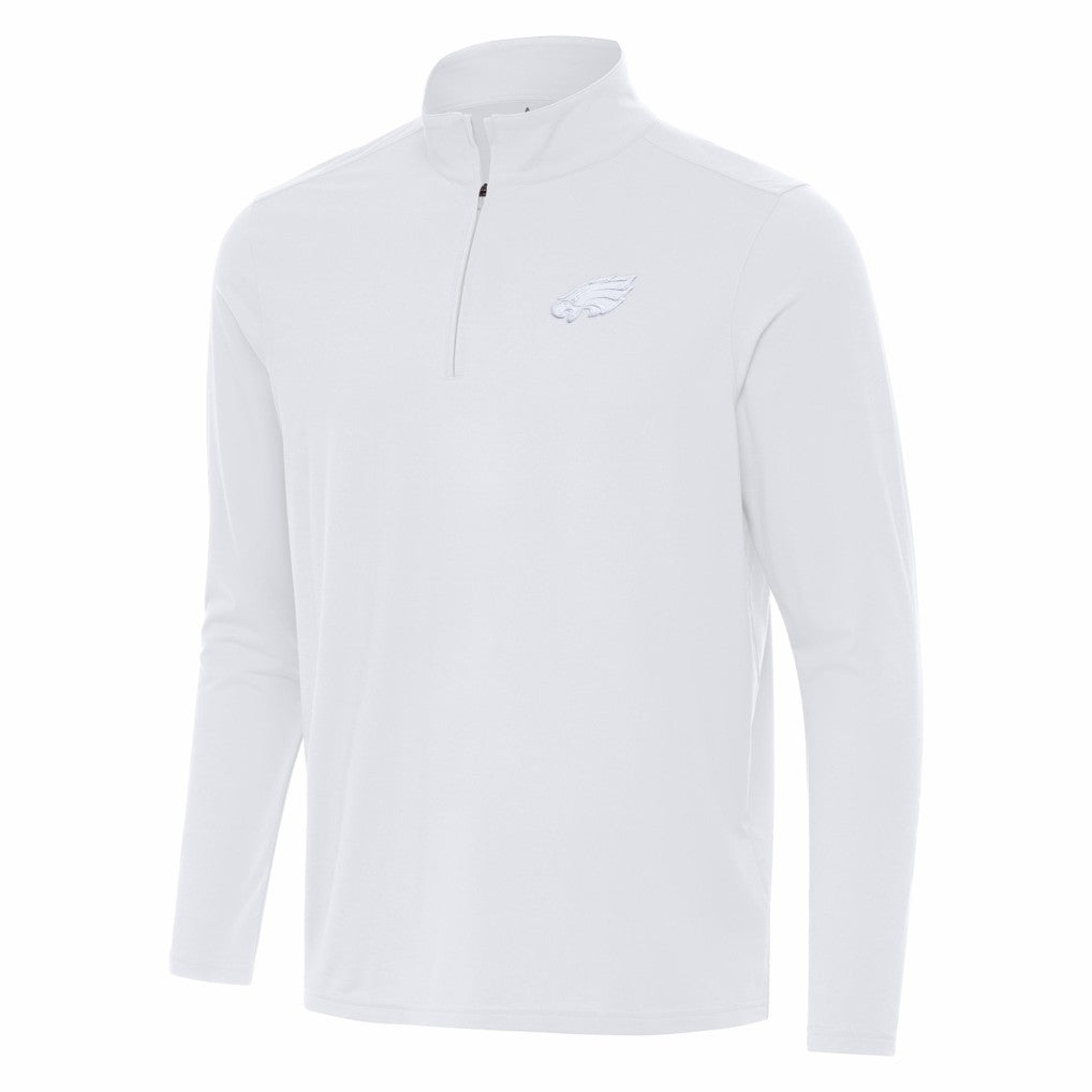 Philadelphia Eagles Antigua Intent Quarter-Zip Top - White - NFL