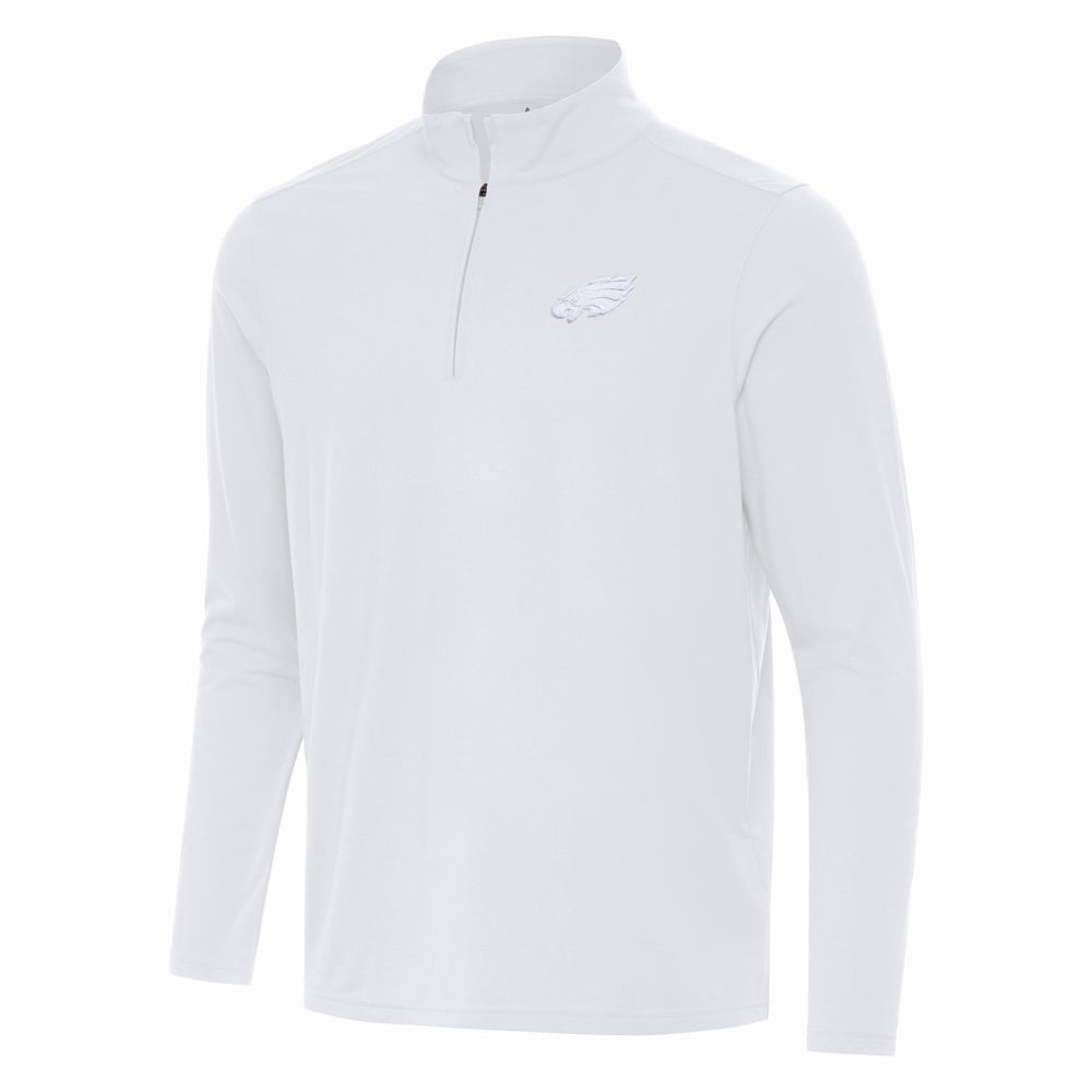 Philadelphia Eagles Antigua Intent Quarter-Zip Top - White - NFL