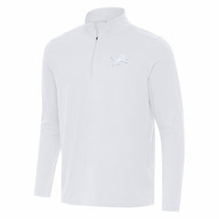 Detroit Lions Antigua Intent Quarter-Zip Top - White - NFL