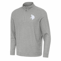 Minnesota Vikings Antigua Subtle Quarter-Zip Top - Heather Gray - NFL