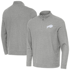 Buffalo Bills Antigua Subtle Quarter-Zip Top - Heather Gray - NFL