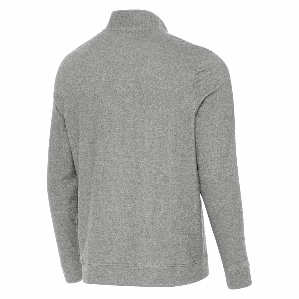 Detroit Lions Antigua Subtle Quarter-Zip Top - Heather Gray - NFL