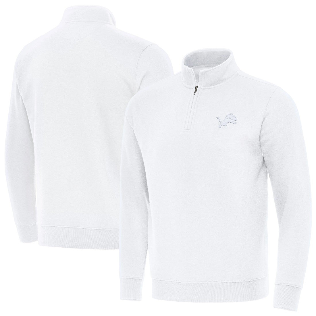 Detroit Lions Antigua Victory Quarter-Zip Top - White - NFL