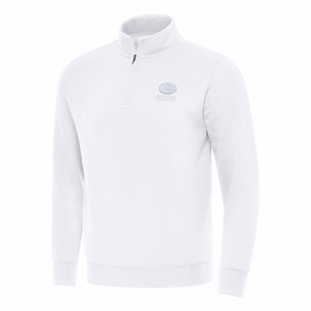 Green Bay Packers Antigua Victory Quarter-Zip Top - White - NFL