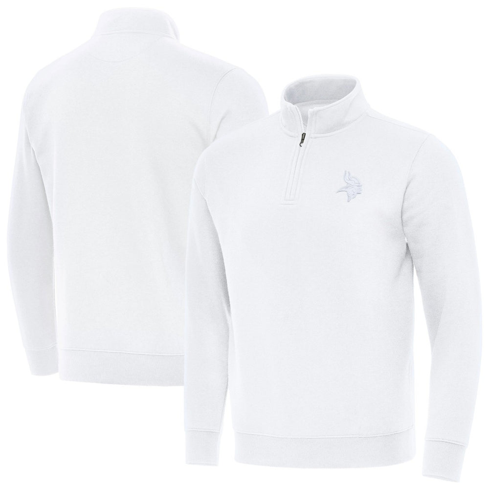 Minnesota Vikings Antigua Victory Quarter-Zip Top - White - NFL