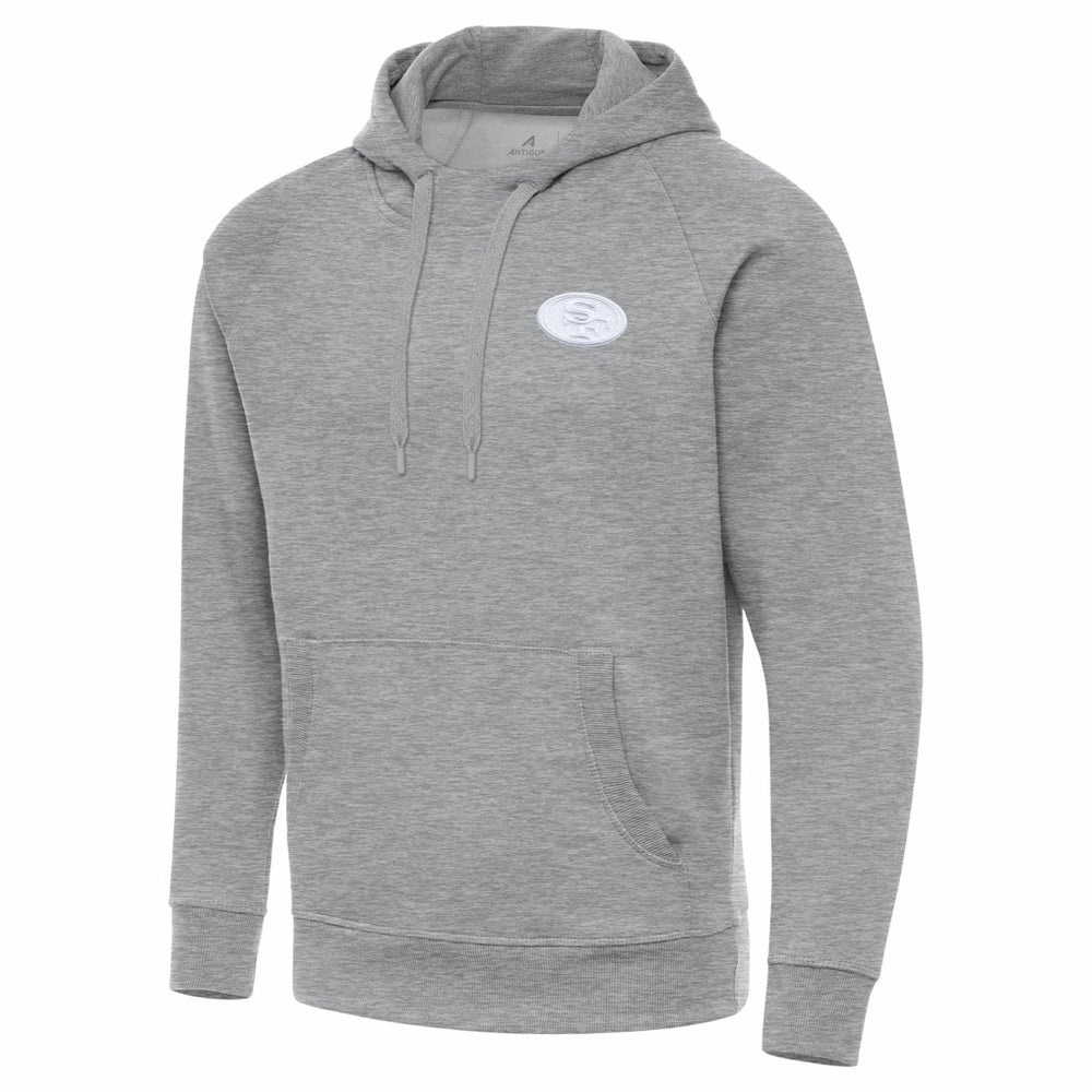 San Francisco 49ers Antigua Victory Pullover Hoodie - Heather Gray - NFL