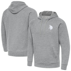 Minnesota Vikings Antigua Victory Pullover Hoodie - Heather Gray - NFL