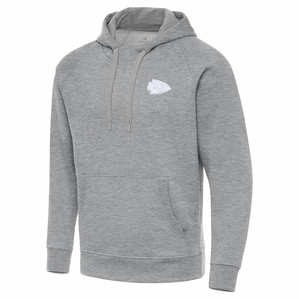 Kansas City Chiefs Antigua Victory Pullover Hoodie - Heather Gray - NFL