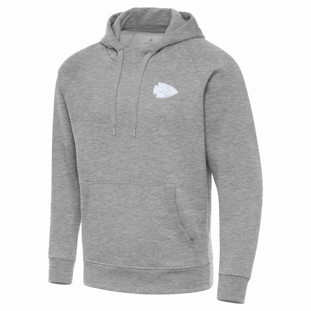 Kansas City Chiefs Antigua Victory Pullover Hoodie - Heather Gray - NFL