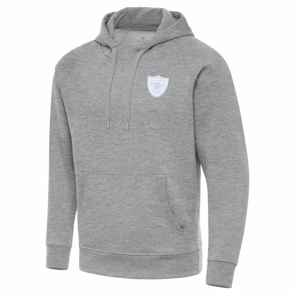 Las Vegas Raiders Antigua Victory Pullover Hoodie - Heather Gray - NFL