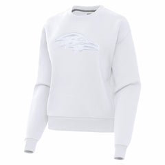 Baltimore Ravens Antigua Women's Victory Pullover Sweatshirt - White - NFL