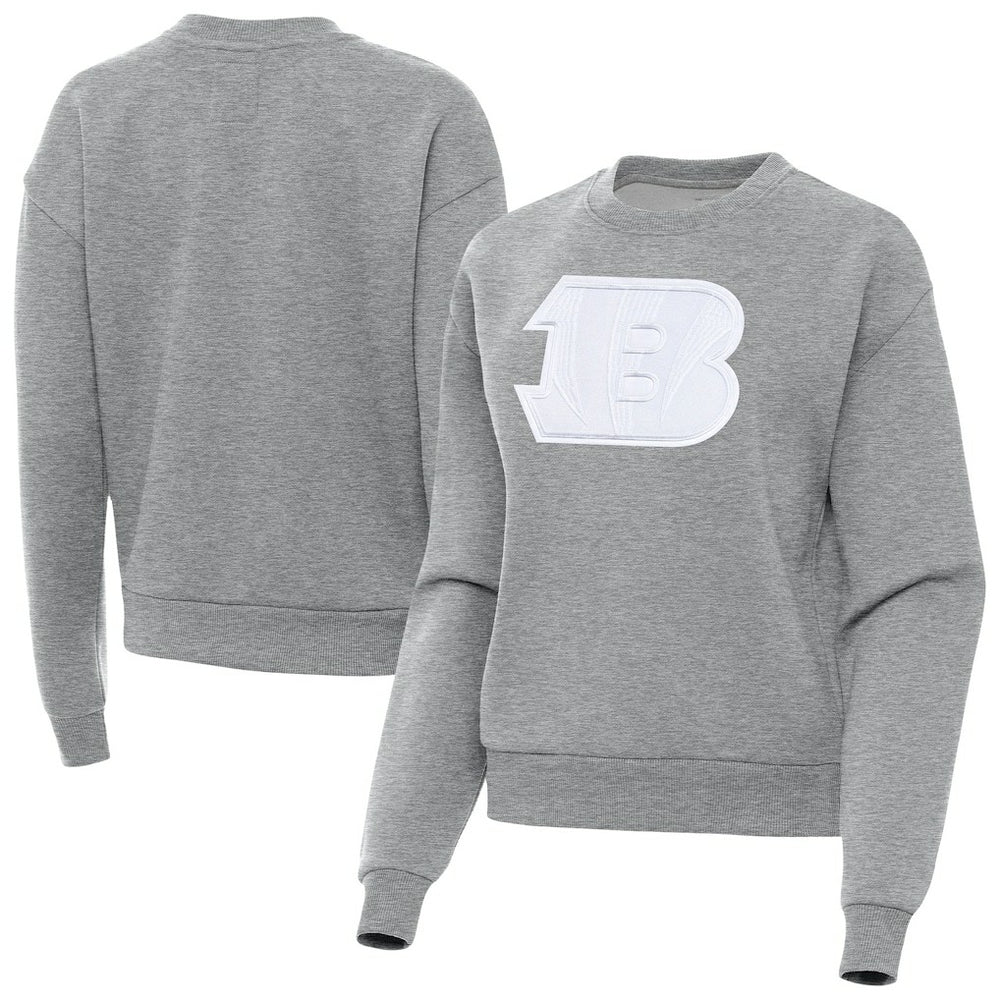 Cincinnati Bengals Antigua Women's Victory Pullover Sweatshirt - Heather Gray - NFL