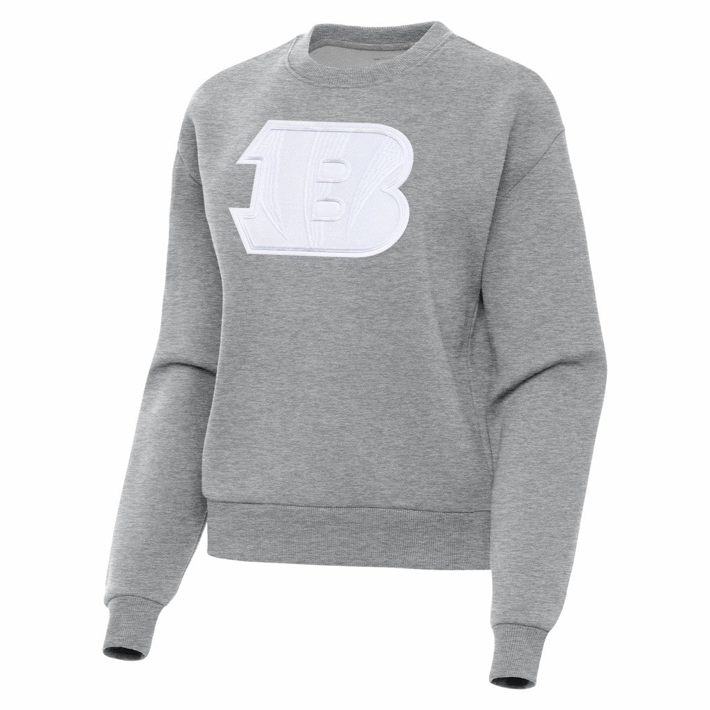 Cincinnati Bengals Antigua Women's Victory Pullover Sweatshirt - Heather Gray - NFL