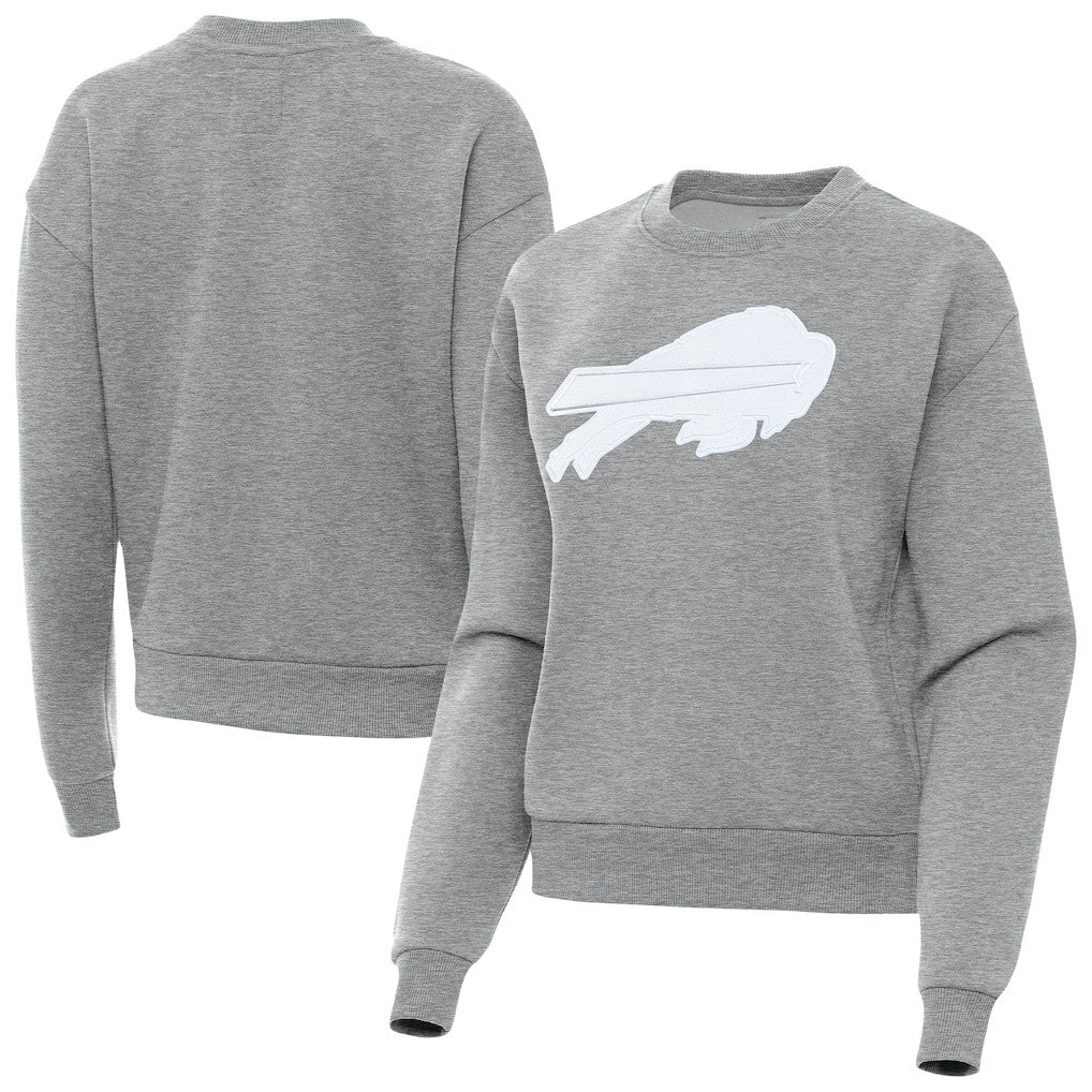 Buffalo Bills Antigua Women's Victory Pullover Sweatshirt - Heather Gray - NFL