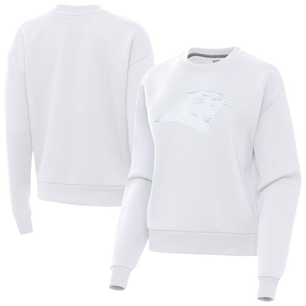 Carolina Panthers Antigua Women's Victory Pullover Sweatshirt - White - NFL