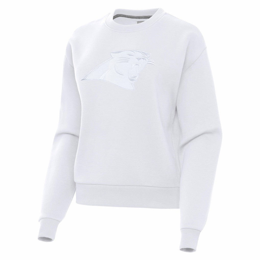 Carolina Panthers Antigua Women's Victory Pullover Sweatshirt - White - NFL