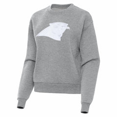 Carolina Panthers Antigua Women's Victory Pullover Sweatshirt - Heather Gray - NFL