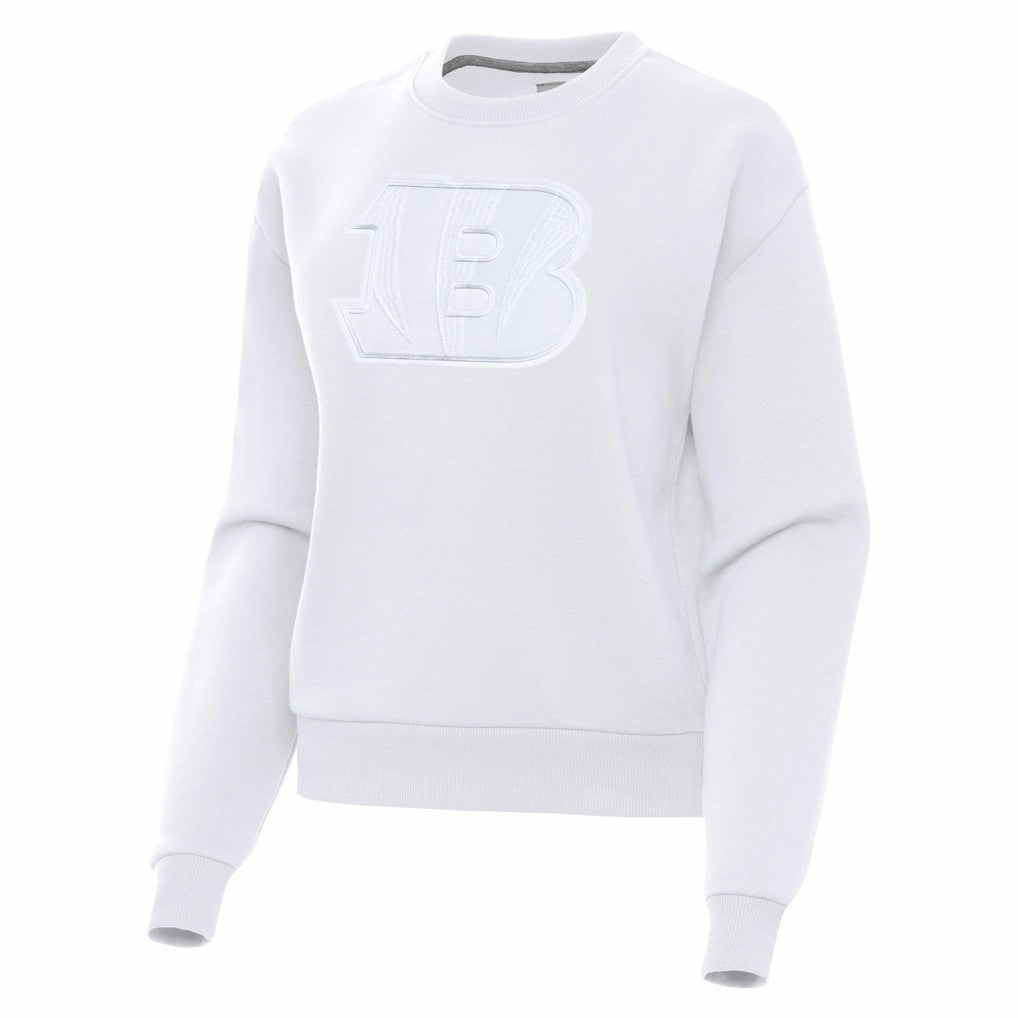 Cincinnati Bengals Antigua Women's Victory Pullover Sweatshirt - White - NFL