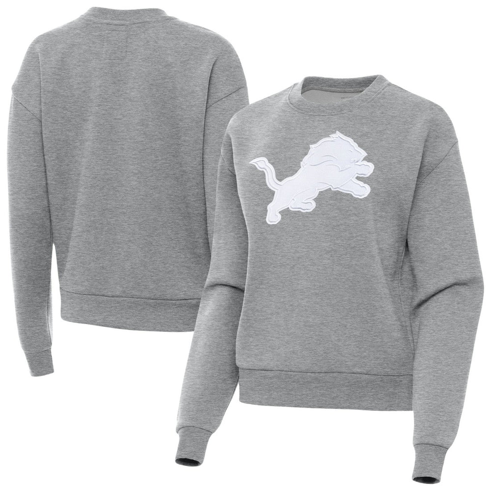 Detroit Lions Antigua Women's Victory Pullover Sweatshirt - Heather Gray - NFL
