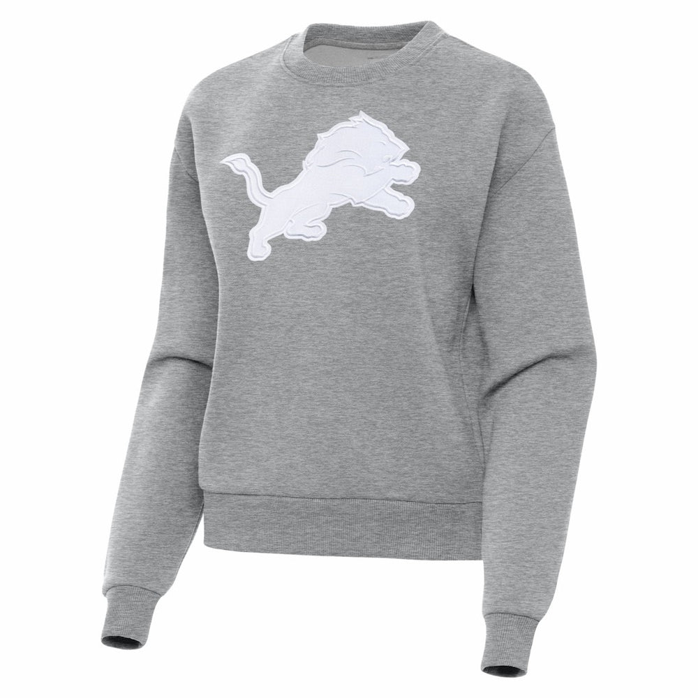 Detroit Lions Antigua Women's Victory Pullover Sweatshirt - Heather Gray - NFL