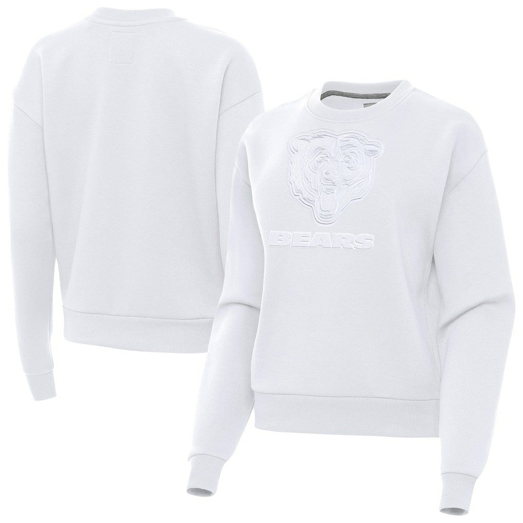 Chicago Bears Antigua Women's Victory Pullover Sweatshirt - White - NFL