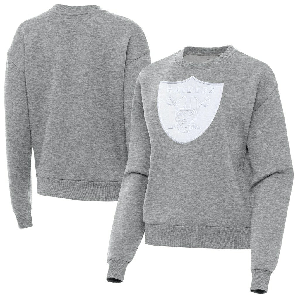 Las Vegas Raiders Antigua Women's Victory Pullover Sweatshirt - Heather Gray - NFL