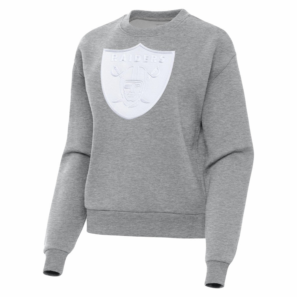 Las Vegas Raiders Antigua Women's Victory Pullover Sweatshirt - Heather Gray - NFL