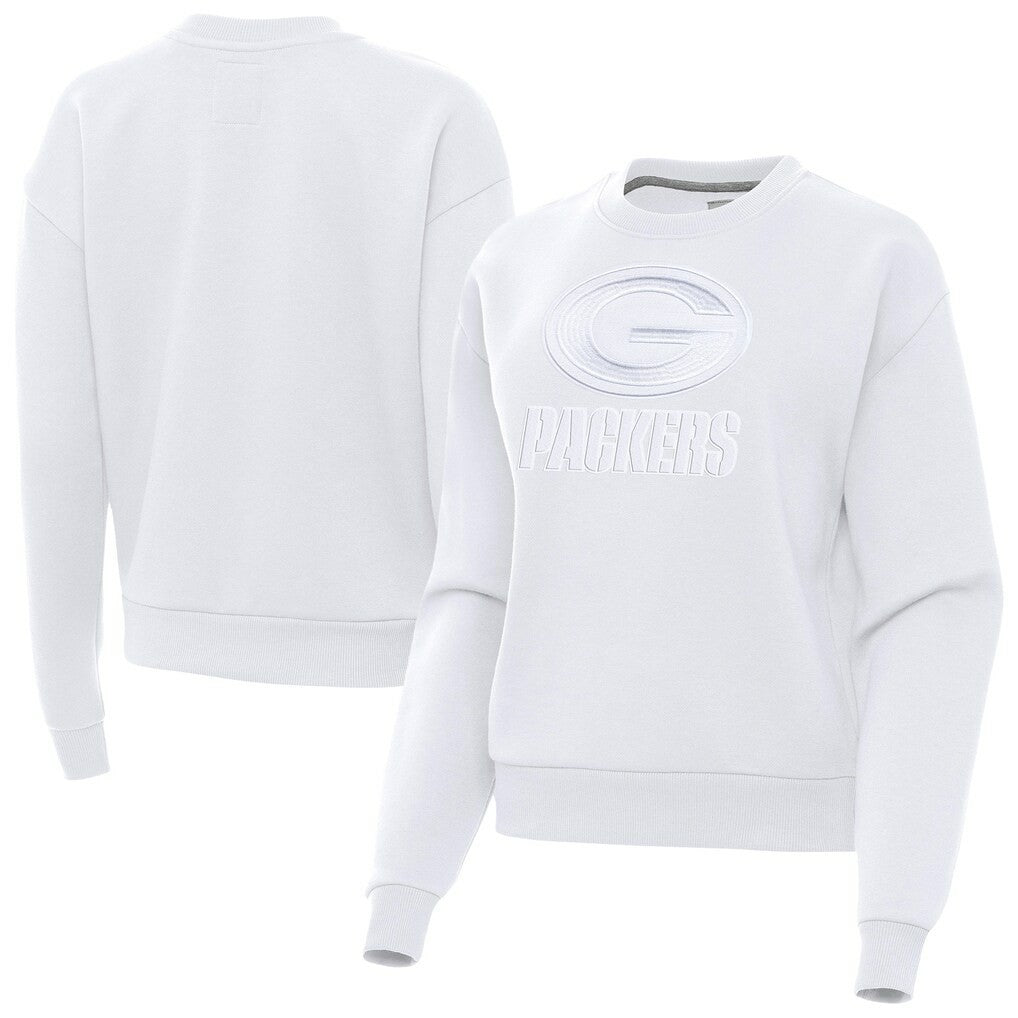 Green Bay Packers Antigua Women's Victory Pullover Sweatshirt - White - NFL